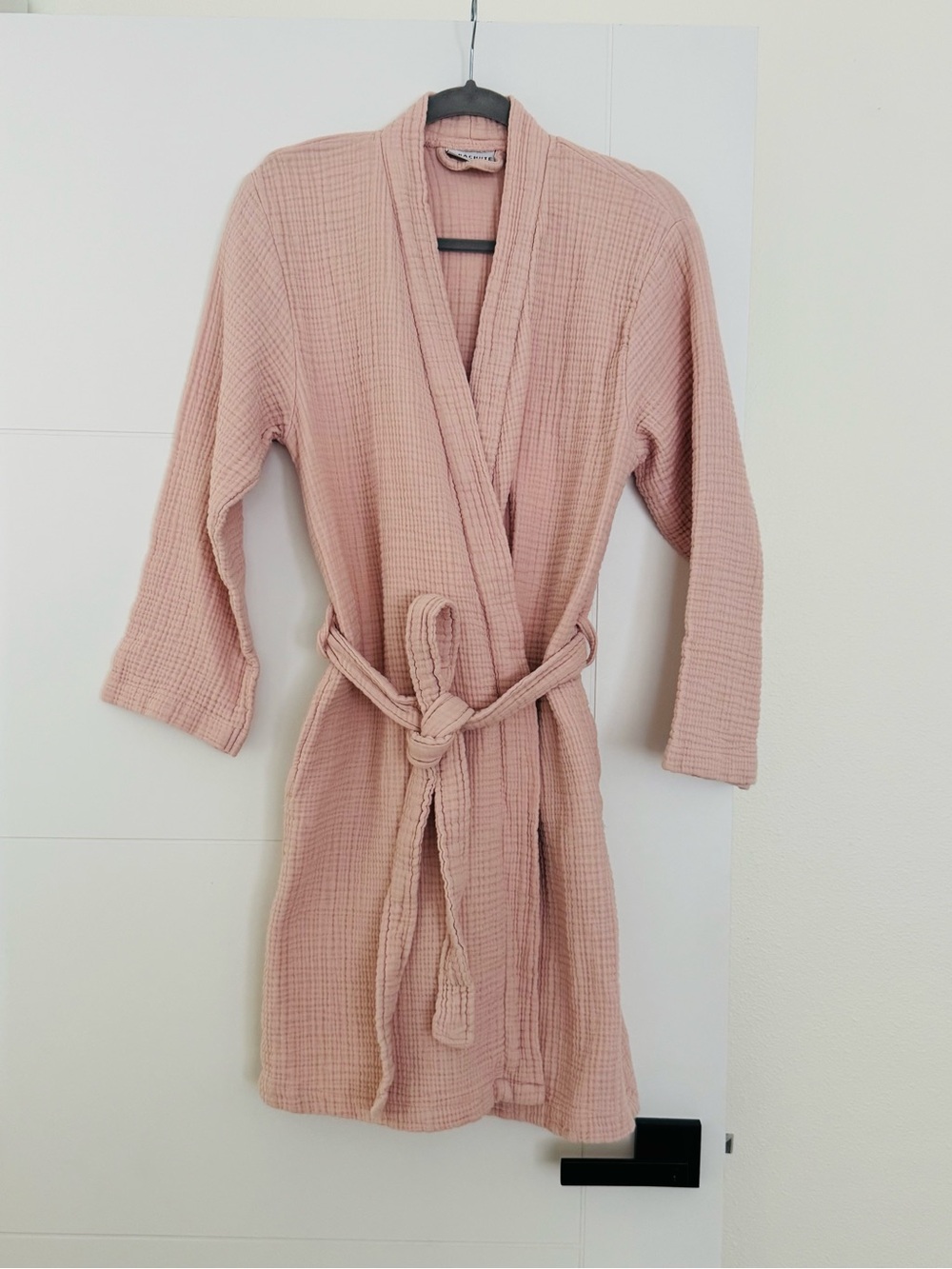 Parachute Cloud Robe Womens Medium  Rose Light Pink Cotton Gauze Belted